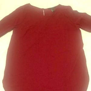 Burgundy long sleeve shirt